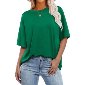 ANRABESS Women's Oversized Tee Shirts, Comfy Fabric Loose Fit Top, All-Day Cozy for Gym, Lounge Office, Versatile Casual Wear