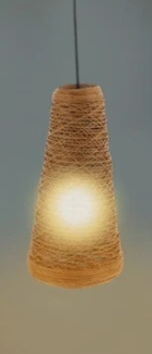 Woven Pendant Lighting, Modern Boho Brown Mini Pendant Lighting Fixture for Kitchen Dining Room Bedroom