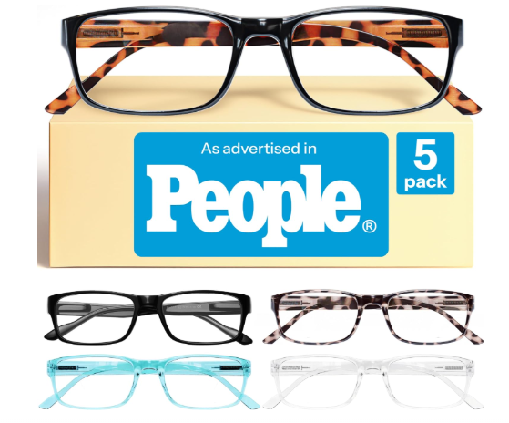 Gaoye Professional Reading Glasses for All Day - Computer Readers with Blue Light Protection - Value Pack