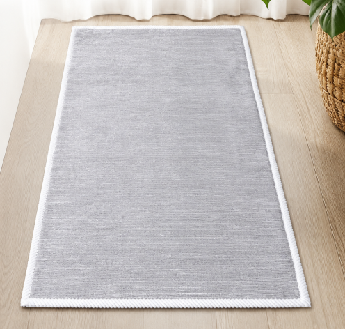 Modern classic rug, beige and white, size 90*180cm