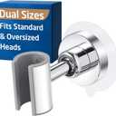 KES Universal Fit Shower Head Holder Adhesive for All Sizes Handheld Shower Head, Adjustable Shower Holder Head Wall Mount, Solid Metal Shower Wand Holder, Chrome C208DF-CH