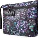 Smell Proof Bag, Odor Proof Bag with Combination Lock, Durable Smell Proof Container with Carbon Lining, Secure Odorless Travel Pouch for Home & On-the-Go (Purple)