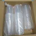 17 oz Disposable Clear Plastic Cups With Dome Lids Perfect for Cold Drinks Coffee Smoothie Dessert Cups BPA Free 50 Pack