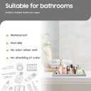 Vanity and Bathroom Tray, 11.8" ABS Countertop Organizer,Waterproof Vanity Tray for Toilet Tank,Perfume,Soap,Keys,Bathroom Accessories,Kitchen and Bath Trays,Non Slip Small Trays,Gray,2 Pack