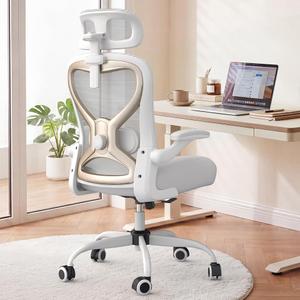 Ergonomic Office Chair for Back & Neck Pain Relief, Virgin Foam Seat, 2D Adjustable Lumbar & 3D Headrest, Tilt & Rock for Relaxation, Ideal for Long Sitting Comfort