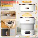 Portable Washing Machine,15L Collapsible Mini Washer with 3 Cleaning Modes Drain Basket Small Foldable Laundry Machine for Travel Camping Dorms RVs Apartments Baby Clothes Underwear Socks Delicates