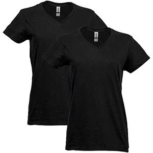 Gildan Women's Heavy Cotton V-Neck T-Shirt, 2-Pack, 3XL
