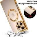 OOK Magnetic Case Made for iPhone 16 Pro Max (Compatible with MagSafe) Clear Phone Cover with Screen Protector Soft TPU Anti-Scratch Shockproof Protective Case for Women Men - Desert Titanium