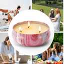 Citronella Candles Outdoor  2 Pack x 13.5oz, Large 3-Wick Soy Wax Tin Candles for Home Patio up to 150 Hours Burning, Lemograss Candle Bulk for Outside Garden Yard Balcony, Summer Camping Huge Candle
