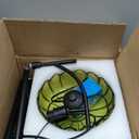 Gold Floor Lamp for Living Room,Bedroom,Standing Lamp with Remote Dimmable Brass Tall Lamp Vintage Retro Mid Century Modern Floor Lamps Arc Green Glass Flower Lamp Floor Light Boho Bohemian