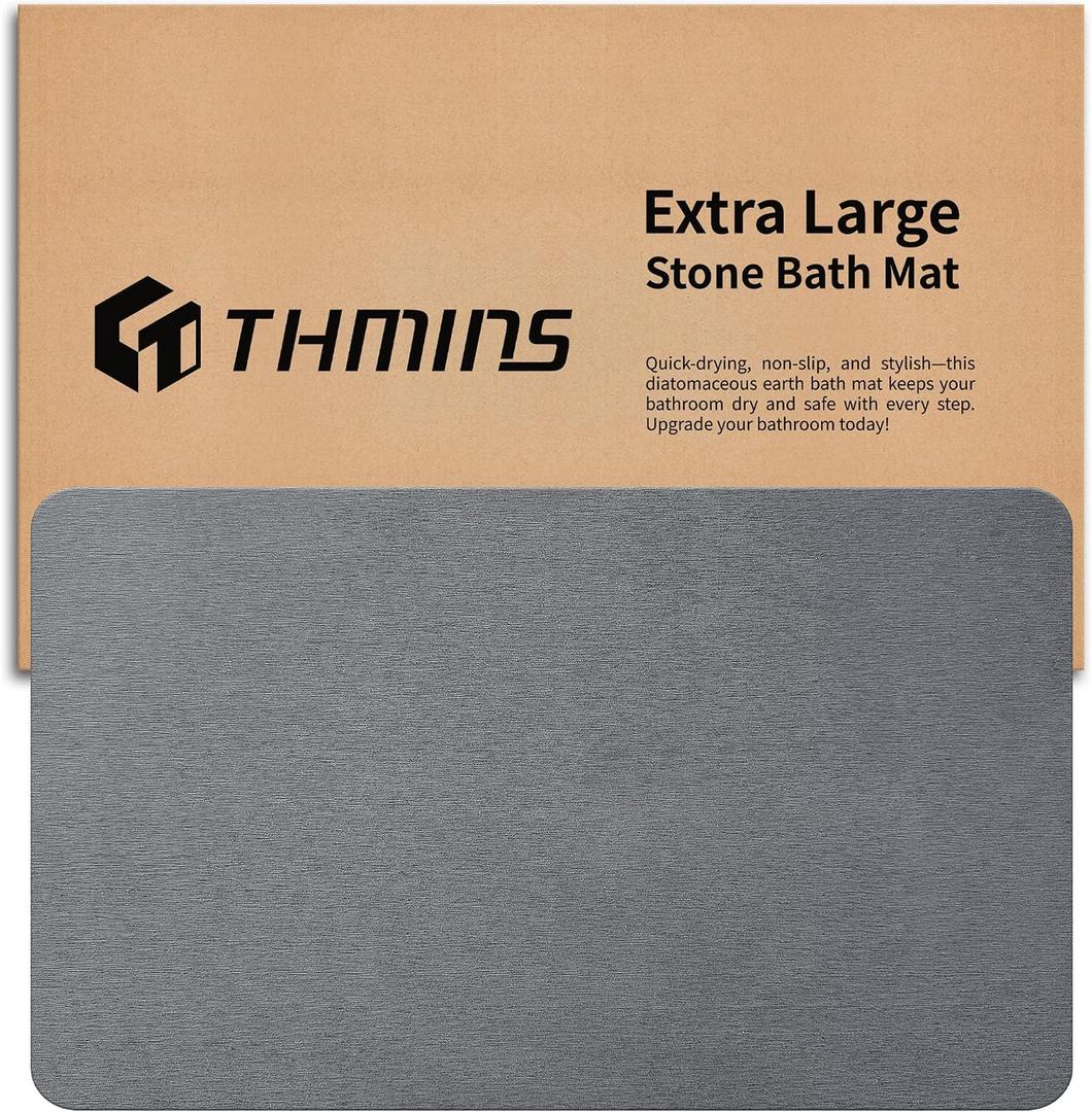 Extra Large Stone Bath Mat, 32''x20'' Stone Shower Mat, 31.5" x 19.7"