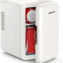 4L Mini Fridge for Skincare & Food, 110V/12V Cooler & Warmer, Portable Refrigerator for Bedroom, Office, Car, Dorm - Ultra Quiet, Energy Efficient, Dual Use for Breast Milk, Cosmetics, Snacks (White)
