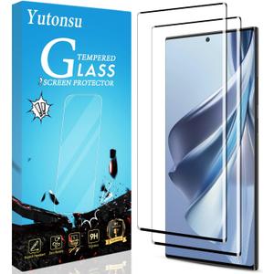 2 Pack Screen Protector for Samsung Galaxy Note 20 Ultra Tempered Glass Film, 3D Curved Full Coverage, HD Clear, Anti Scratch, Case Friendly