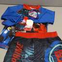 Transformers Optimus Prime Boys UPF 50+ Rash Guard and Swim Trunks Swimwear Set Swimsuit for Big Kids (Blue) Size 5