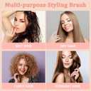 START MAKERS Vented Hair Brush, Detangler Brush for Curly, Thick, and Straight Hair, Dry and Wet Hair Brush for Detangling, Styling, Defining and Shaping, Hair Brush for Women and Men(Pink)