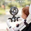 AMACOOL Battery Operated Stroller Fan, Baby Travel Essentials for Beach Disney, Newborn Boy & Girl Showers Gifts Registry Search, Rechargeable Clip On Fan for Car Seat Wagon Crib Bike Treadmill