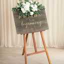 Ling's moment 2pcs White Wedding Artificial Floral Swag Welcome Sign Flowers Backdrop Garland Green for Ceremony Reception Door Wall Easel Home Decoration Entryway Faux Outdoor Board Table Decor