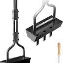 Lawn Aerator Coring Tool with Soil Core Tray, Manual Garden Plug Aerator for Grass Aeration, Yard Aerator & A Cleaning Tool for Compacted Soil, Lawn Care, 38,Patented, Black Handle
