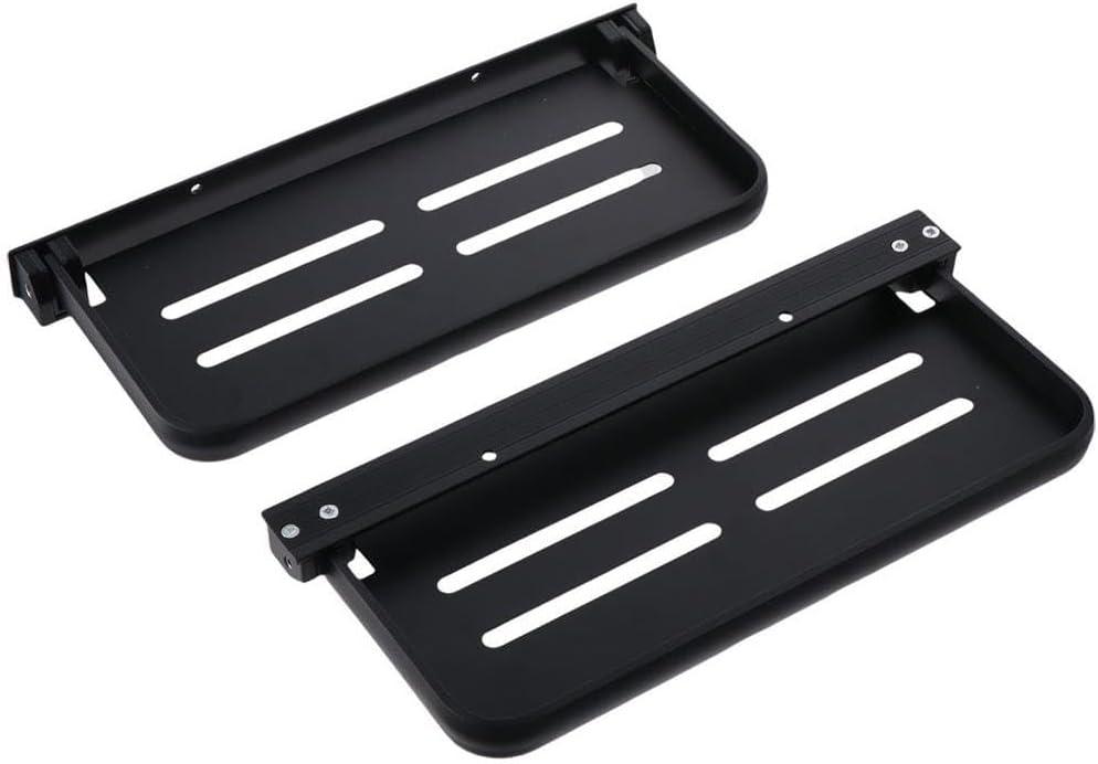 2 Pack Foldable Floating Shelf Wall Mounted Folding Rack Heavy Duty Space Aluminum Towel Holder Black 90 Fold Up Phone Holder Shelf for Bathroom Laundry Room