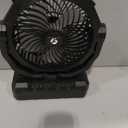FRIZCOL 3-in-1 Camping Fan - Portable Fans Rechargeable - 24000mAh Battery Powered Fan with Light & Remote for Indoor, Outdoor, Tent, Travel, Fishing, Jobsite, Gifts for Men Dad Him - Black, Large