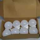 G25 LED Globe Light Bulbs, Round Vanity Light Bulbs for Bathroom, 40W Equivalent, Daylight White 5000K, E26 Base, 600LM, Non-Dimmable, 8-Pack