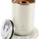 Automatic Self Stirring Coffee Mug with Temperature Control,Type-C Magnetic Mixing Cup,3 Heat Levels,8-Hour Shut-Off,USB Rechargeable Stainless Steel Smart Mug for Tea Milk Protein Shakes White 11oz