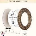 97 Decor 4x6 Oval Picture Frame - Vintage 4 x 6 Picture Frames Gold, Rustic 4 x 6 Gold Frame, Ornate Photo Frame 4 By 6 Picture Frame For Tabletop And Wall Hanging