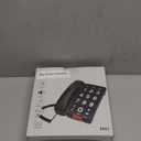Big Button landline Phone for Seniors or Visually impaired with high Contrast Colors and Loud Volume (Black)