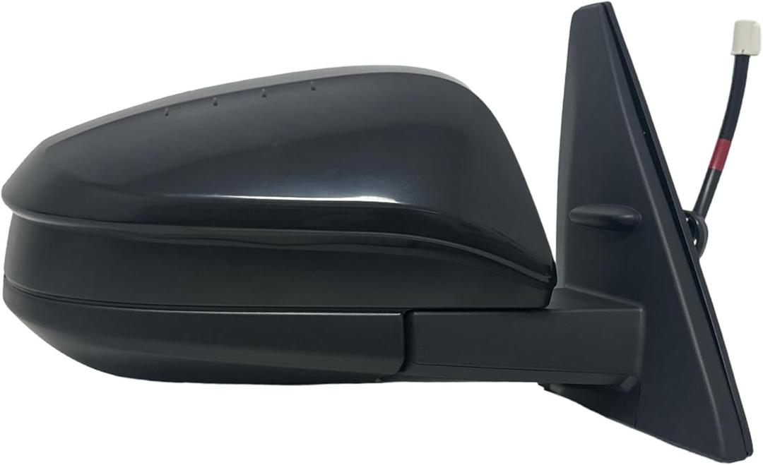Right Passenger Side Mirror Assembly Fits 2014-2024 Toyota 4Runner With Power Glass Heated Manual Folding Match to Black Replace TO1321313 (5Pins)