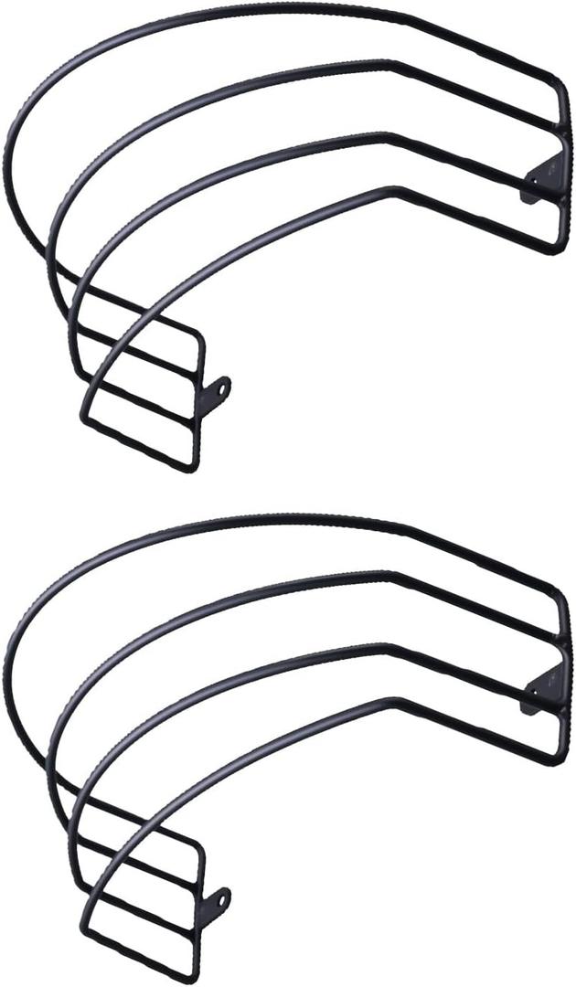 2 Pack Wall Mounted Hat Organizer, Hat Rack for Wall, Black Metal Ball Cap Storage Hold Up to 30 Caps for Closet Door & Bedroom, Space-Saving Storage Solution with Adhesive & Screw Installation Kit