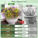 Yastouay Artificial Flowers for Outdoors UV Resistant, 27 Bundles Realistic Outdoor Artificial Plants & Flowers, Fake Outdoor Flowers Plants for Front Porch Window Box Garden Decoration
