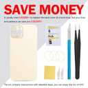 Back Rear Screen Glass Replacement Cover Compatible with iPhone 12 Pro 6.1-Inches All Carriers (Gold)