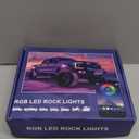 4 Pods RGB LED Rock Lights, Underglow Multicolor Neon Light Kit, Wheel Well Light with APP Control & Music Mode, Under Glow Lights for Trucks,Jeep,SUV,Golf Cart,ATV,Pickup Off Road,12V