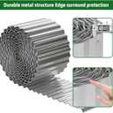 2 x SnugNiture Corrugated Metal Garden Edging,6" x 20' Sturdy Lawn Edging Border,Landscape Edging Border for Lawn, Flower Bed,Garden and Yard (Silver)
