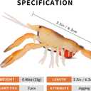 TRUSCEND Pre-rigged Fishing Jig Lures for Freshwater and Saltwater, Innovative Super Durable TPE Bass Lures, Lifelike Shrimp Crayfish Swimbait, Weedless Lure for Crappie Trout Walleye, Keep Separately (B2-2.5"-0.45oz)