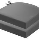 idee-home Outdoor Chair Cushions Set of 2, Thick 19" x 19" x 3" Outdoor Seat Cushions Patio Furniture Waterproof with Ties, Dining Pads