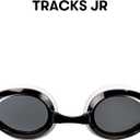 ARENA Tracks Unisex Junior Youth Essential Racing Swim Goggles Kids Swimmers Young Racers Anti-Fog Coated Non-Mirror Lens, Smoke/White/Red
