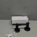 BESy Wall Mounted Toilet Paper Roll Holder Rustproof Toilet Tissue Holder Bathroom Flexible Pivoting Handle Tissue Roll Holder, Matte Black, Stainless Steel