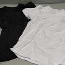Boys Compression Shirt Short Sleeve, Youth Quick Dry Basketball Football Undershirts, Kids Athletic Sports Base Layer, M, 2 Pack: Black+white