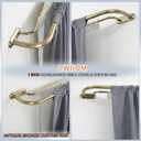 Double Curtain Rod for Windows 28 to 48 Inch,Adjustable Antique Bronze Wrap Around Curtain Rod with Aluminum Double-deck Finials and Brackets,1"Front and 5/8" Back Blackout Curtain Rod