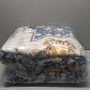 Smiry 9x12 Area Rugs for Living Room, Boho Chic Style Printed Rugs, Low Pile, Non-Shedding, Easy Care, Machine Washable Lightweight Floor Carpets Rugs for Bedroom, Dining Room, Home Office, Blue