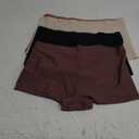 CUTE BYTE Womens Seamless Boy Shorts Underwear Soft Stretch No Show Boxer Shorts Briefs Panties for Ladies 4 Packs (Medium, Black/Nude/Mocha Gray/Brick Yellow)