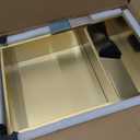 SaniteModar Shower Niche, Stainless Steel Shower Niche No Tile Needed, Recessed for Bathroom Storage (Brushed Gold, 18" x 12" Double)