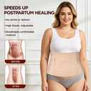 Lit-Pack Belly Abdomen Pelvis Postpartum Belt Body Recovery Belly Slim After Childbirth Belt Girdle Belly Binder (pink, Medium)