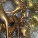 Wenqik 8 Pcs Christmas Reindeer Figurines Gold Deer Christmas Decor Xmas Sitting Standing Deer Statues Rustic Small Reindeer Sculpture for Home Living Room Cabinet Table Office Indoor Decoration Gift,Demage Pieces