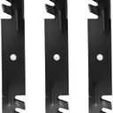 ILONPA 48" Mower Mulching Blades for Toro 103-2527 Ferris 5020843 1520843 Ariens 00273000 04919100 04920600 Bobcat 03239 Exmark 1520843 1-323515 1-403026 Snapper 03239 Zoom 2348 48" Mower Decks, Black