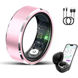 Uaunega Smart Ring for Women Men,IP68 Waterproof Wearable Fitness Tracker with Sleep Tracking Heart Rate Healthy Monitor Ring Activity Monitoring Steps for iOS Android (9)