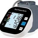 Blood Pressure Monitor for Home Use - Automatic BP Machine with Large Backlit Display High Accuracy for 2 Users Arm Cuff & Storage Bag (Black)