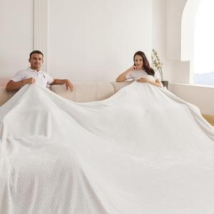 Korbliss Super Soft Throw Blanket Season Use, Ivory Size 120x120