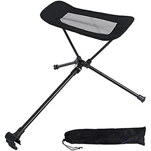 Universal Camping Chair Foot Rest Ottoman Folding Attachable Leg Rest Recliner Lazy Retractable Accessories for Retractable Stool Hammock Beach Chair